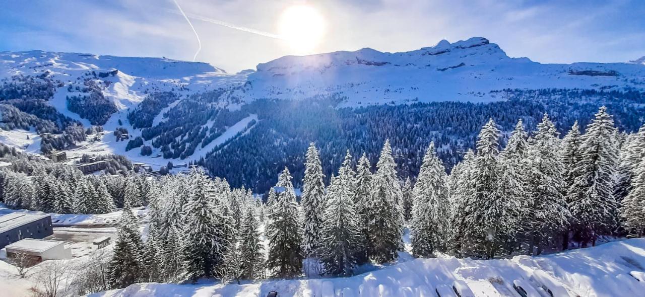 South Facing 2-Bed Apartment With Fireplace, Terrasses Deos Flaine Exteriér fotografie