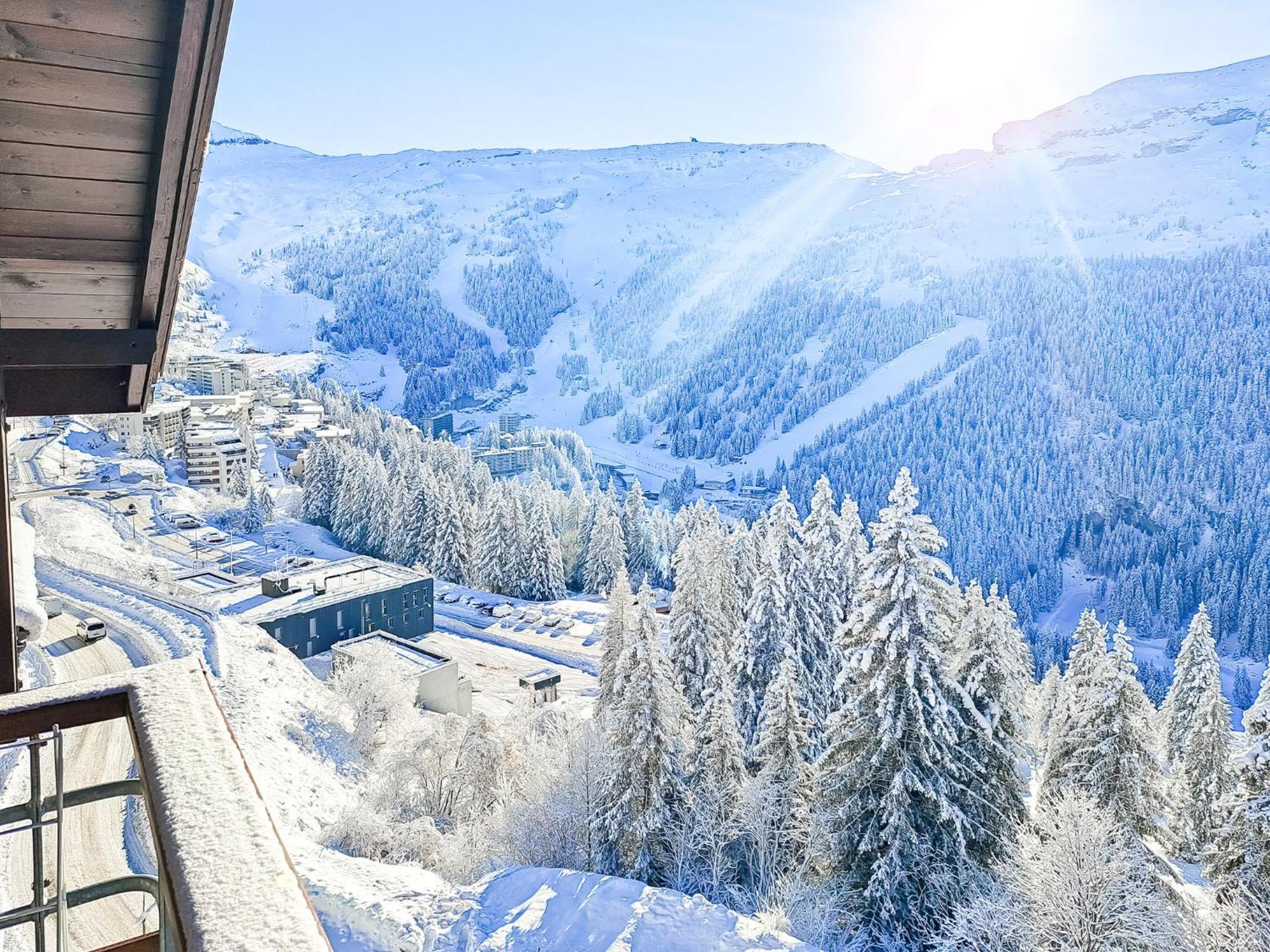 South Facing 2-Bed Apartment With Fireplace, Terrasses Deos Flaine Exteriér fotografie